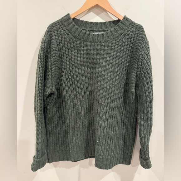 REI Co-op Other - REI Co-op Men's Wallace Lake Wool Blend Chunky Knit Sweater Army Green L
